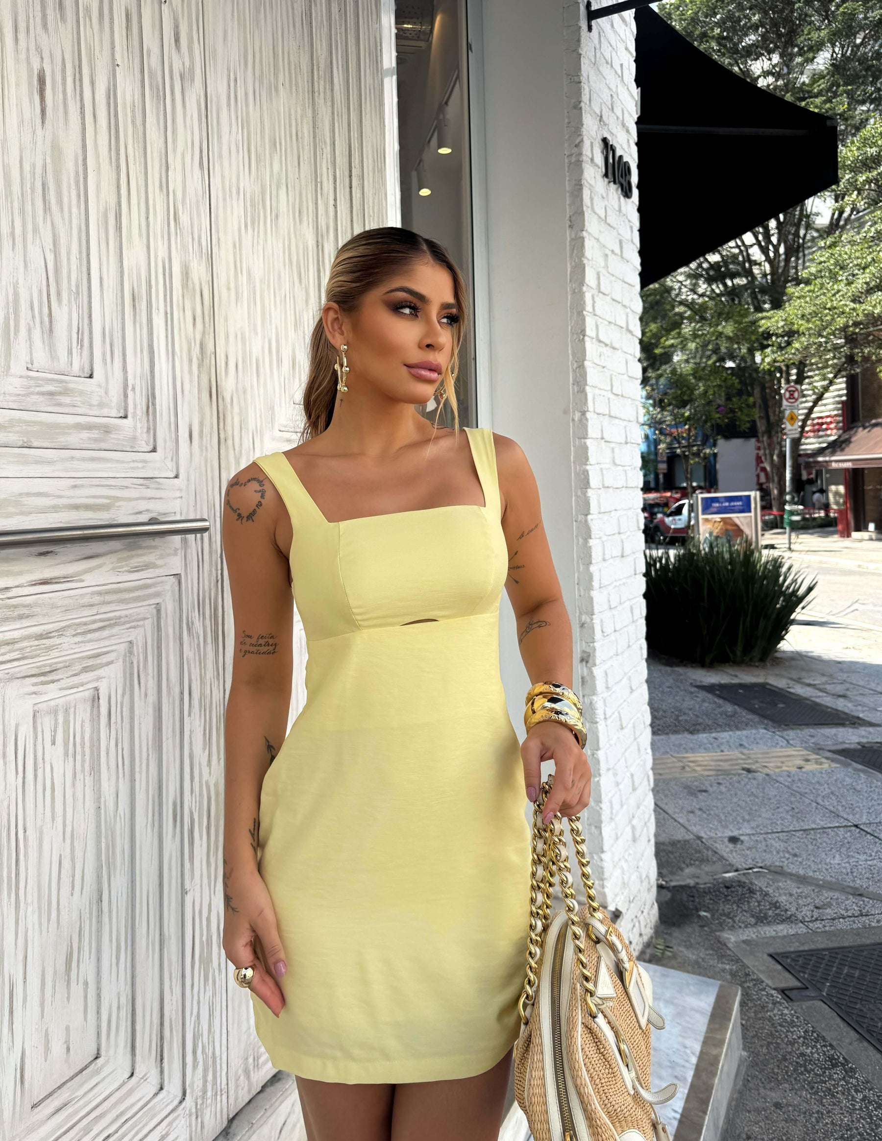 Vestido Monaco Amarelo Manteiga